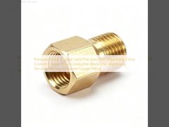 Mecanizado CNC de precisión de junta de cobre para manómetro China Servicios de mecanizado CNC personalizados de bloque conductor de aleación de cobre Racor de manómetro de precisión