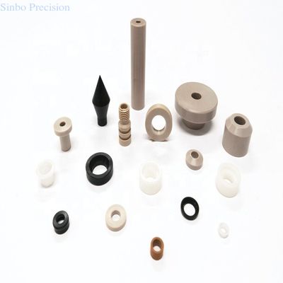 El plástico que trabaja a máquina de encargo parte las piezas de torneado plásticas de nylon blancas de Delrin POM